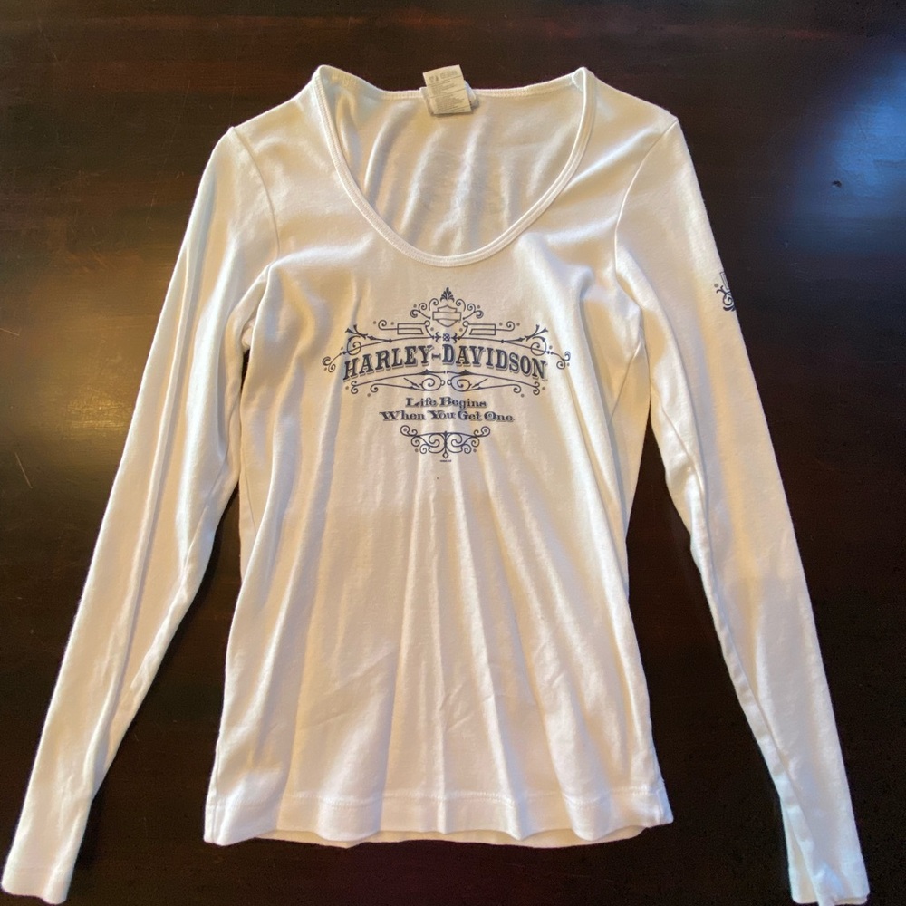 Harley-Davidson Women's White Long Sleeve Tee, NWOT